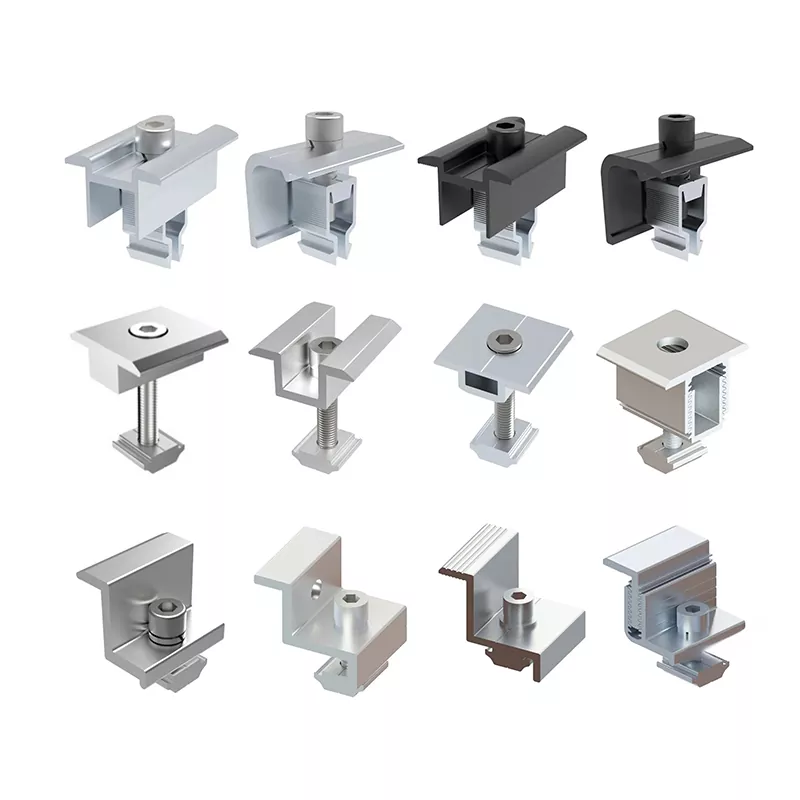 Panel solar clamping